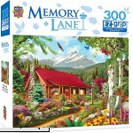 MasterPieces Memory Lane Mountain Hideaway Log Cabin Large 300 Piece EZ Grip Jigsaw Puzzle by Alan Giana Mountain Hideaway B01ARN9YQ0